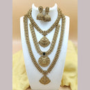 Joyful Jewel Art Matte Gold Plated Pota Stone Necklace Combo