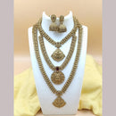 Joyful Jewel Art Matte Gold Plated Pota Stone Necklace Combo