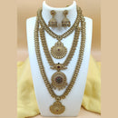 Joyful Jewel Art Matte Gold Plated Pota Stone Necklace Combo