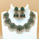 Joyful Jewel Art Matte Gold Plated Pota Stone Necklace Set