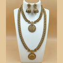 Joyful Jewel Art  Ethnic Charm Matte Gold Plated Necklace Combo