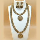 Joyful Jewel Art  Ethnic Charm Matte Gold Plated Necklace Combo