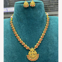 Joyful Jewel Art Divine Heritage Pota Stone Temple Design Necklace Set