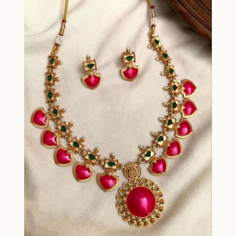 Joyful Jewel Art Timeless Beauty Pota Stone Necklace Set