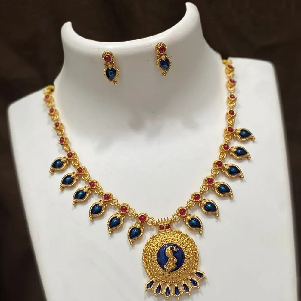 Joyful Jewel Art Luxurious Matte Pota Stone Necklace Set