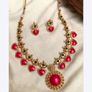 Joyful Jewel Art Luxurious Matte Pota Stone Necklace Set