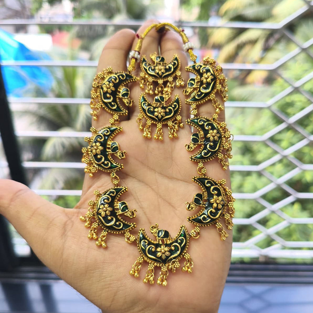 Joyful Jewel Art Luxurious Matte Meenakari Necklace Set