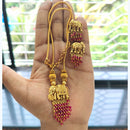 Joyful Jewel Art Regal Matte Elephant And Pearl Ensemble Necklace Set