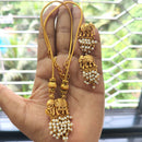 Joyful Jewel Art Regal Matte Elephant And Pearl Ensemble Necklace Set