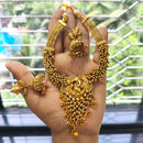 Joyful Jewel Art Regal Matte Elephant And Pearl Ensemble Necklace Set