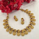 Joyful Jewel Art Heritage Pota Stone Temple Necklace Set With Sacred Goddess Motifs