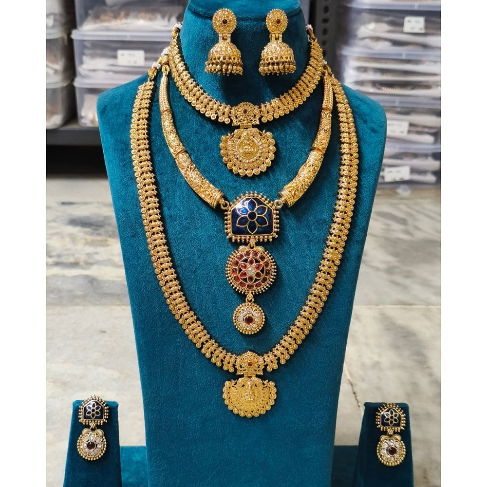 Joyful Jewel Art Heritage Style Matte Pota Stone Temple Collection Combo Set