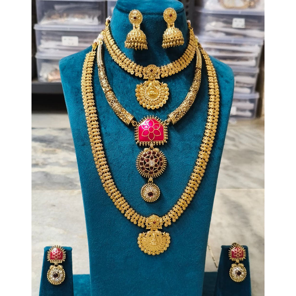 Joyful Jewel Art Heritage Style Matte Pota Stone Temple Collection Combo Set