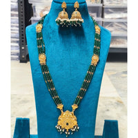 Joyful Jewel Art Heritage Style Matte Pota Stone Long Necklace Set