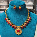 Joyful Jewel Art Traditional Matte Pota Stone And Meenakari Necklace Set