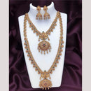 Joyful Jewel Art Matte Royal Look Pota Stone And Double Necklace Set