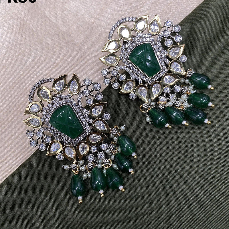 Amoliya Jewels Brass Kundan Earrings