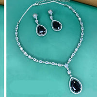 Amoliya Jewels American Diamond Stylish Necklace Set