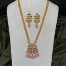 Amoliya Jewels Gold Plated Polki Kundan Necklace Set