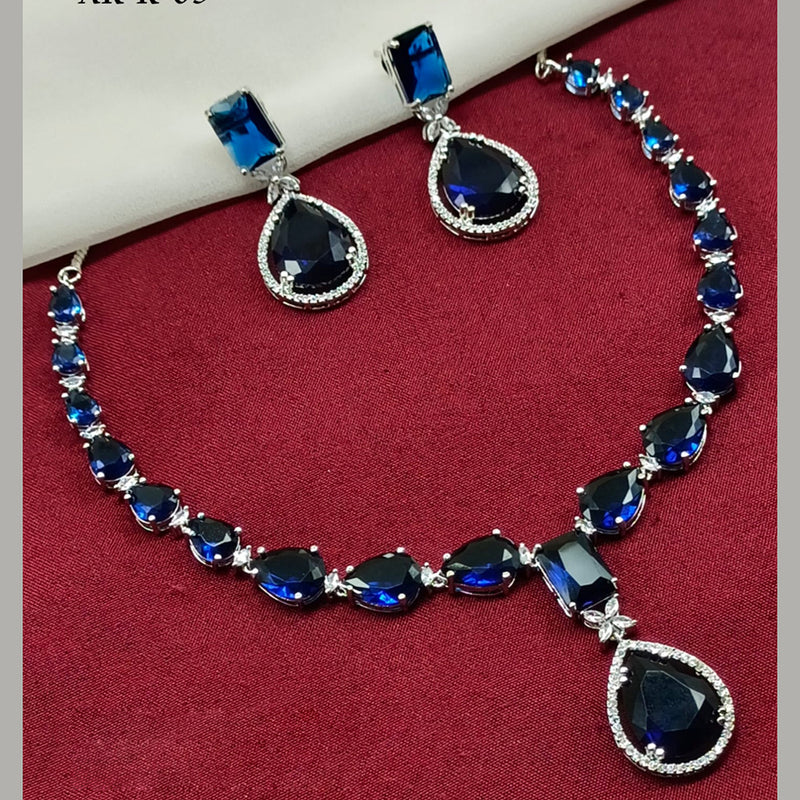 Amoliya Jewels Crystal Stone Necklace Set