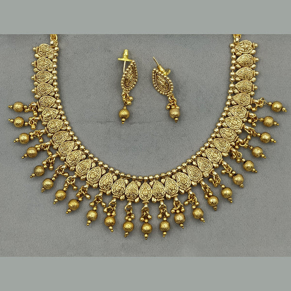 Amoliya Jewels Gold Plated Necklace Set