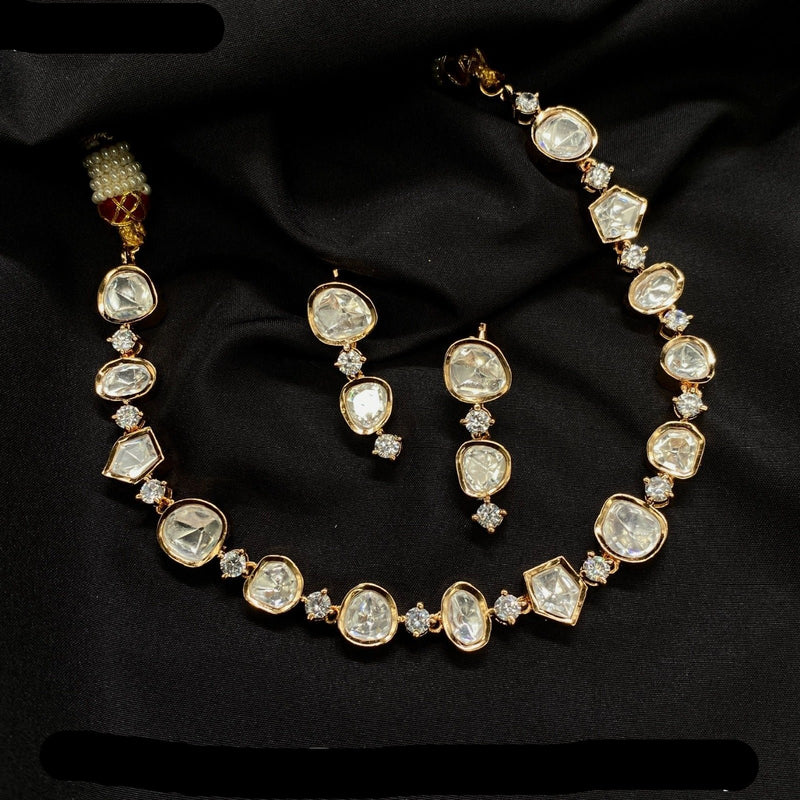 Amoliya Jewels Polki Kundan Necklace Set