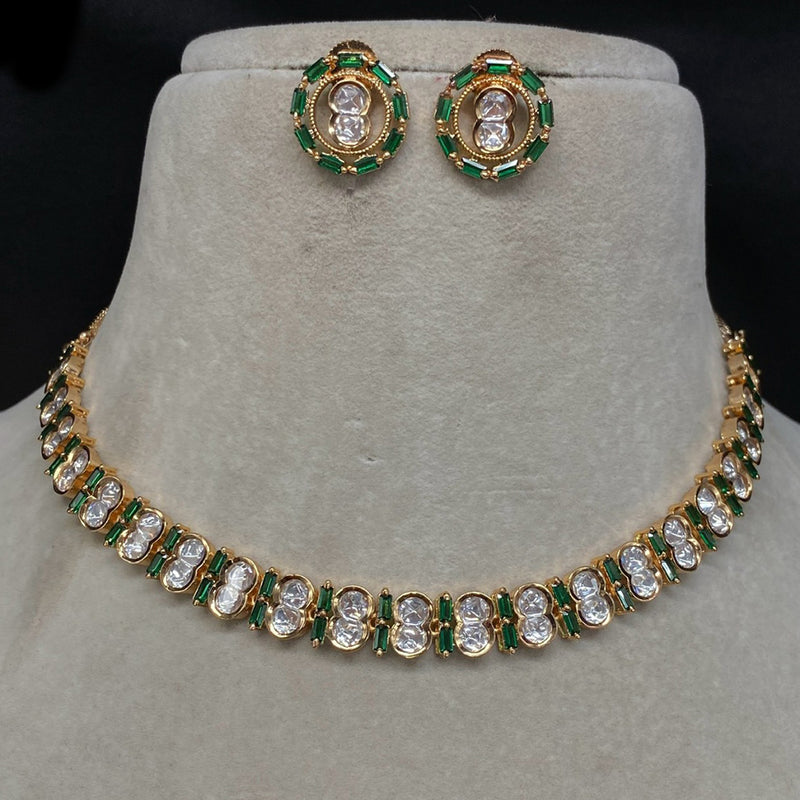 Amoliya Jewels Polki Kundan Necklace Set