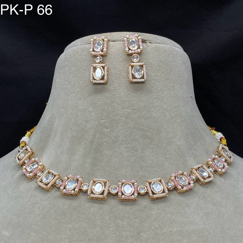 Amoliya Jewels Polki Kundan Necklace Set