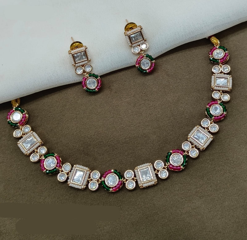 Amoliya Jewels Polki Kundan Necklace Set