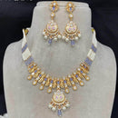 Amoliya Jewels Gold Plated Polki Kundan Choker Necklace Set