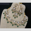 Amoliya Jewels Gold  Plated  Kundan Stone  &  Pearls  Necklace Set