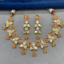 Amoliya Jewels Gold Plated Polki Kundan Necklace Set