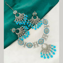 Amoliya Jewels Silver-Plated Crystal And Pearl A Touch of Elegance for Every Occasion Necklace Set