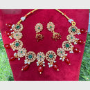 Amoliya Gold Plated Designer Crystal And Beads Necklace Set