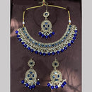 Amoliya Jewels Elegant Gold-Plated Crystal Necklace Set