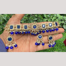 Amoliya Gold Plated Designer Crystal And Beads Choker Necklace Set
