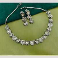 Amoliya Jewels Gold Plated Polki Kundan Necklace Set