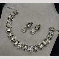 Amoliya Jewels Gold Plated Polki Kundan Necklace Set