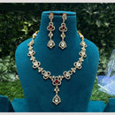 Amoliya Jewels Gold Plated Polki Kundan Necklace Set