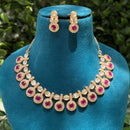 Amoliya Jewels Gold Plated Polki Kundan Necklace Set