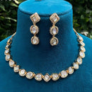 Amoliya Jewels Gold Plated Polki Kundan Necklace Set