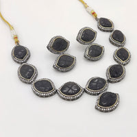 Amoliya Jewels 2 Tone Plated Austrian Stone Necklace Set