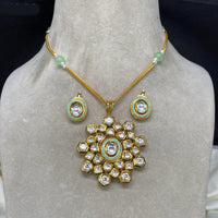 Amoliya Jewels Gold Plated Kundan Necklace Set