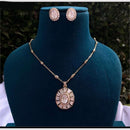 Amoliya Jewels Gold Plated Polki Kundan Necklace Set