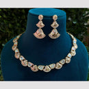 Amoliya Jewels Gold Plated Polki Kundan Meenakari Necklace Set