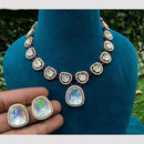 Amoliya Jewels Gold Plated Kundan Necklace Set