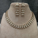Amoliya Jewels Gold Plated Polki Kundan Necklace Set