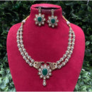 Amoliya Jewels Gold Plated Polki Kundan Necklace Set