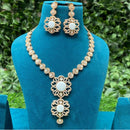 Amoliya Jewels Gold Plated Polki Kundan Necklace Set