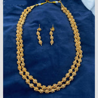 Amoliya Jewels Elegant Gold Plated Beads Necklace Set
